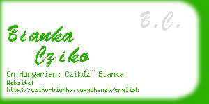 bianka cziko business card